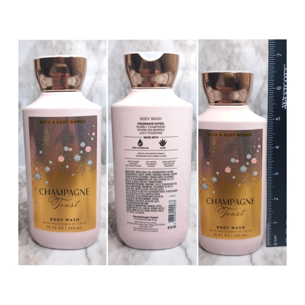 Bath and Body Works Champagne Toast Gift SET Full Size 4 Pc‎ NEW - Picture 5 of 9